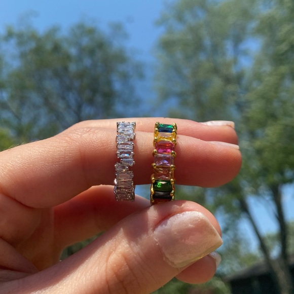 Rainbow Baguette Ring - Picture 4 of 12